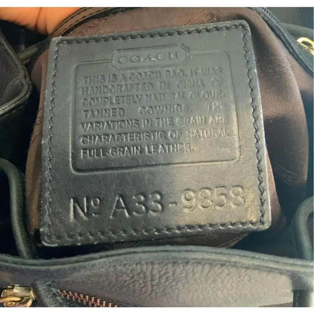 Vintage Y2K Coach 9858 Legacy Black Backpack